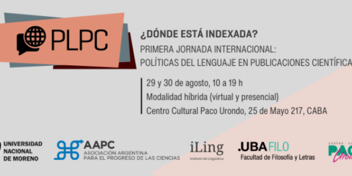 flyer Jornada Donde esta indexada Primera jornada internacional sobre políticas del lenguaje en publicaciones científicas